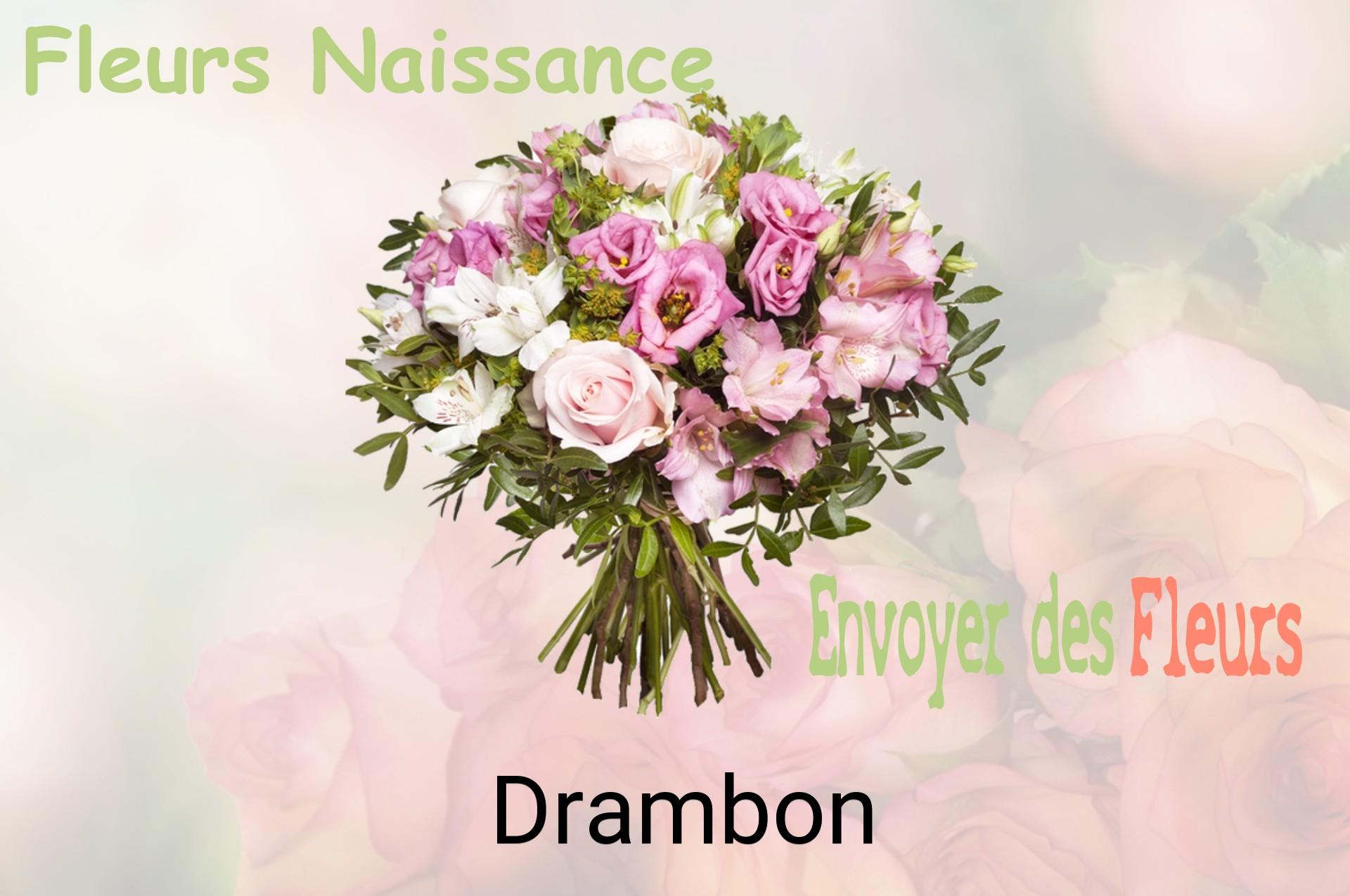 Bouquet de fleurs de naissance livré à Drambon